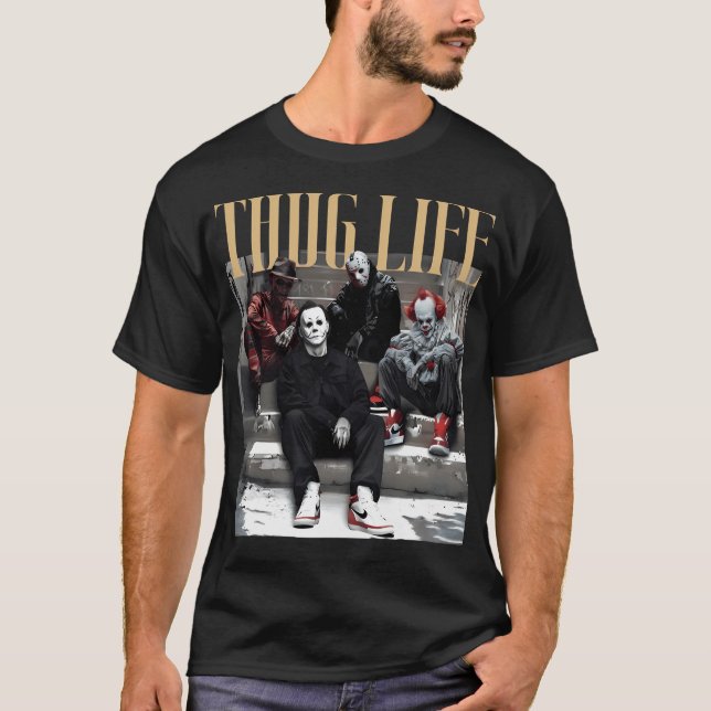 T-shirt Halloween Thug Life (Devant)