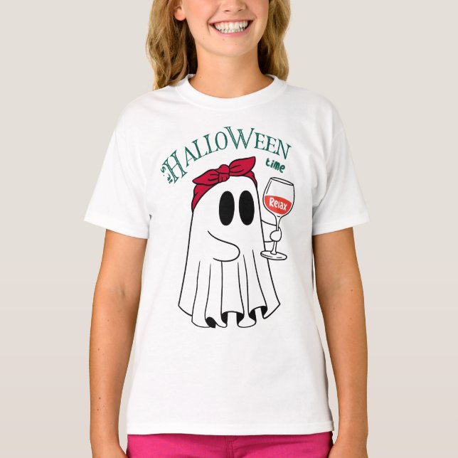 T-shirt Halloween Time Spooky (Devant)