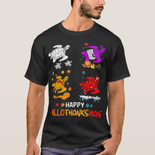T-shirt Halloween Tortue Et Joyeux Noël Happy Halloth