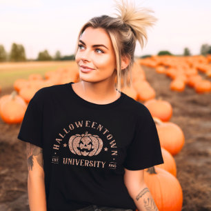 T-shirt Halloween Town University College Gold Parties sci