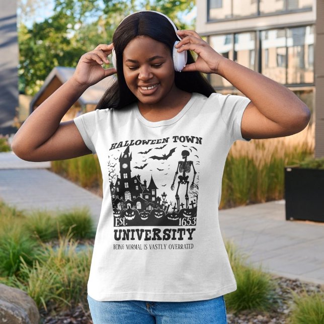 T-shirt Halloween Town University - Skeleton Éffrayant (Halloween Town University – Spooky Skeleton T-Shirt)