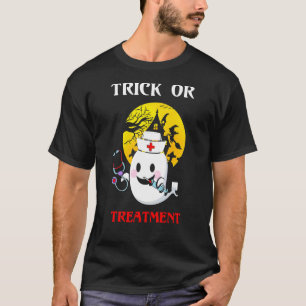 T-shirt Halloween Tracé Ou Traitement