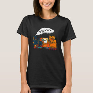 T-shirt Halloween Train Boo Funny Ghost Pumkin Ki