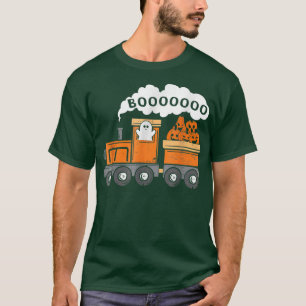 T-shirt Halloween Train Boo Funny Ghost Pumkin Ki
