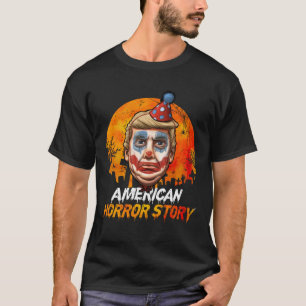 T-shirt Halloween Trump Clown américain histoire d'horreur