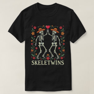T-shirt Halloween Twins Skeletwins Danser Skeletons