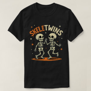 T-shirt Halloween Twins Skeletwins Danser Skeletons