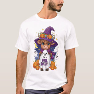 T-shirt Halloween vache des Highlands mignonne