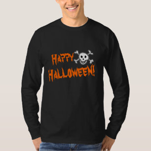 T-shirt Halloween vêtement pour hommes crâne et os