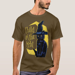 T-shirt Halloween vintage Cat noir costume sorcière Ha