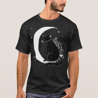 T-shirt Halloween vintage Cat noir costume sorcière Ha