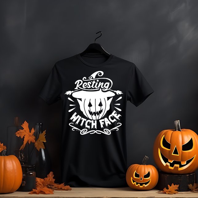 T-shirt Halloween visage de la sorcière de repos (Créateur téléchargé)