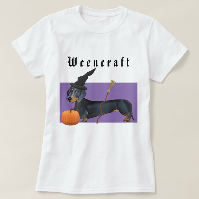 T-shirt Halloween| Weencraft Dachshund Witny (Design devant)