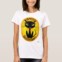 Halloween Whimsical Happy Chat avec étoiles