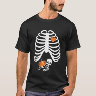 T-shirt Halloween XRay Grossesse Bébé en Route Cage Thorac