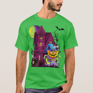T-shirt Halloween Zombie Evil Tueur Demon Citrouille Horre
