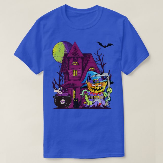 T-shirt Halloween Zombie Evil Tueur Demon Citrouille Horre (Design devant)