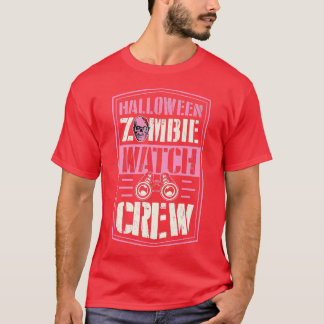 T-shirt Halloween Zombie Watch Crew Funny Matching Hallowe