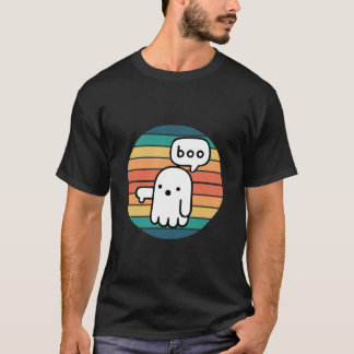 T-shirt Hallowen Boo - Coucher De Soleil Rétro - Pouces De