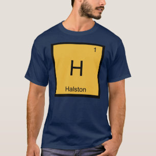T-shirt Halston Nom Chimie Élément Tableau périodique