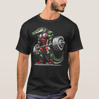 T-shirt Haltérophilie de crocodile poids haltérophile