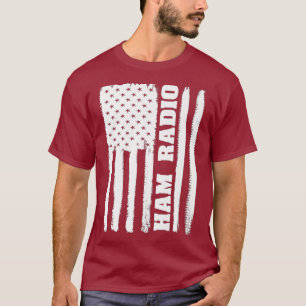 T-shirt Ham Radio American Flag USA Premium
