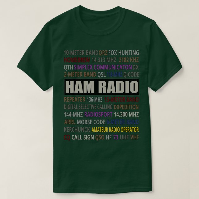 T-shirt Ham Radio Jargon Ham Radio (Design devant)