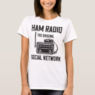 T-shirt Ham Radio Le Réseau Social Original Ham Radio Op
