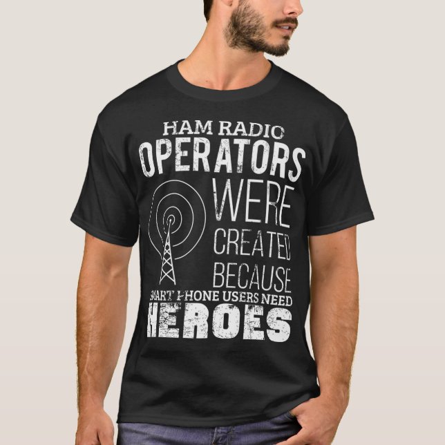 T-shirt Ham Radio Operator Funny Radio Amateur Papa Mens (Devant)