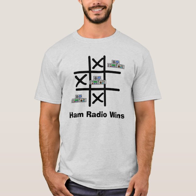 T-shirt Ham Radio Tic Tac Toe (Devant)