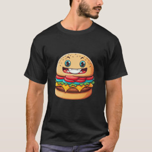 T-shirt Hamburger Burger Mignonne Pour Les Filles Et Les G