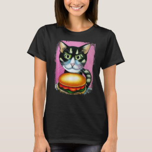 T-shirt Hamburger Chat Catburger Burger Purr Meow Chat 1