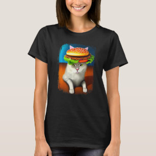 T-shirt Hamburger Chat Catburger Burger Purr Meow Chat 4