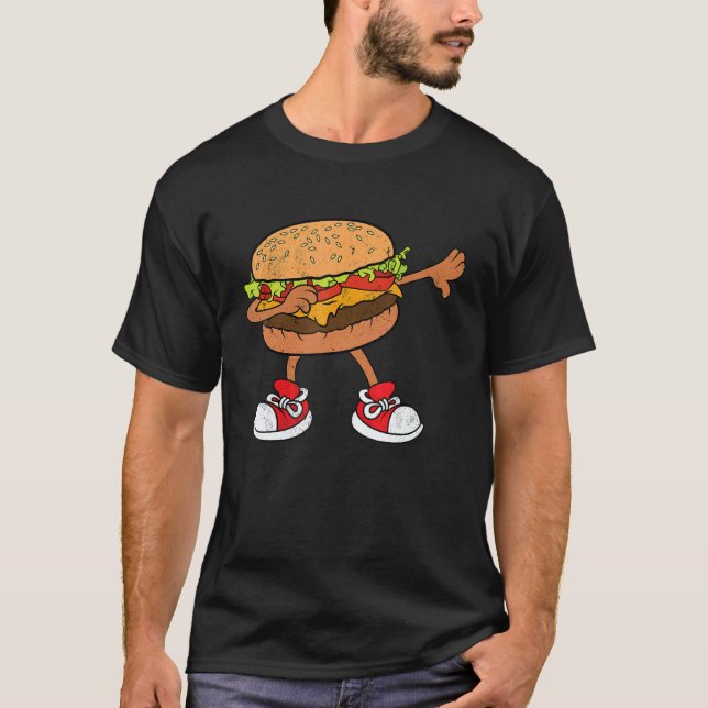 T-shirt Hamburger Dab Kids Men Women Cheeseburger (Devant)
