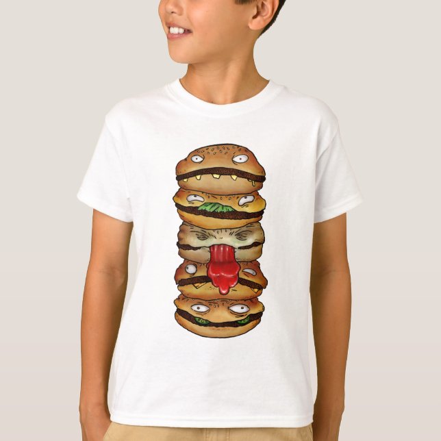 T-shirt Hamburger d'enfant ! (Devant)