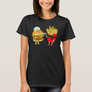 T-shirt Hamburger Fries High Cinq Cool Fun Combo Snacks Fu