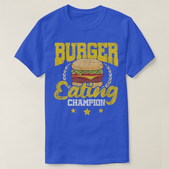 T-shirt Hamburger Fromage Burger Manger Champion Distorsio (Design devant)
