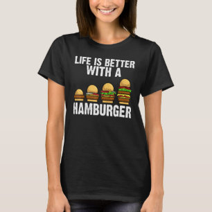 T-shirt Hamburger Pour Hommes Femmes Nourriture Cheeseburg