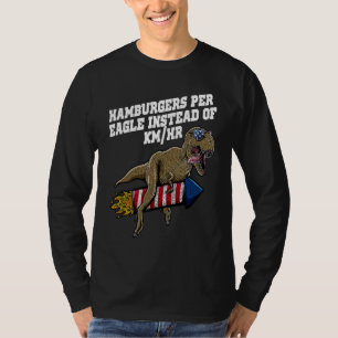 T-shirt Hamburgers par aigle au lieu Humour patriotique