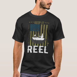 T-shirt Hameçon de pêche Gardez-le Bobine Drapeau Usa Camo