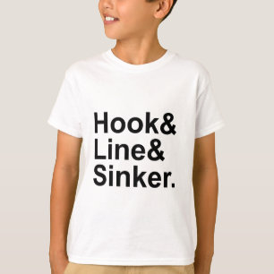 T-shirt Hameçon Ligne Plomb Termes De Pêche, Jouer Un Ni