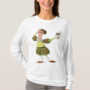 T-shirt Hamlet Shakespeare Acteur Drôle Tenant un Crâne