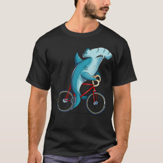 T-shirt Hammerhead Shark équitation Vélo mignonne Biker ca