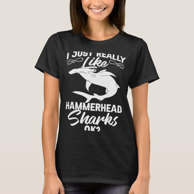 T-shirt Hammerhead Shark Head Tooth (Devant)