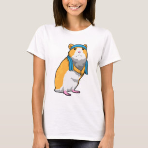 T-shirt Hamster à Fitness avec serviette