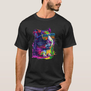 T-shirt hamster à l'allure cool avec lunettes de soleil mu