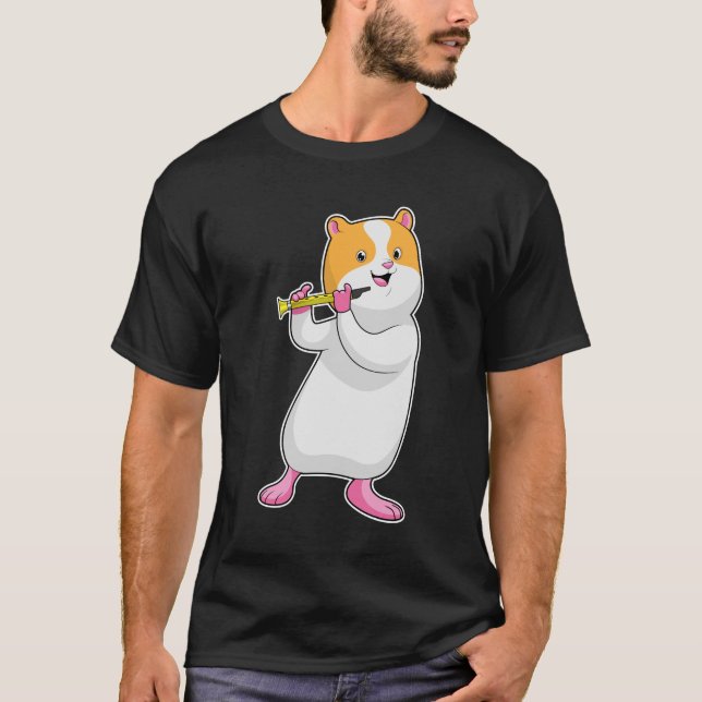 T-shirt Hamster à Musique avec Flûte (Devant)
