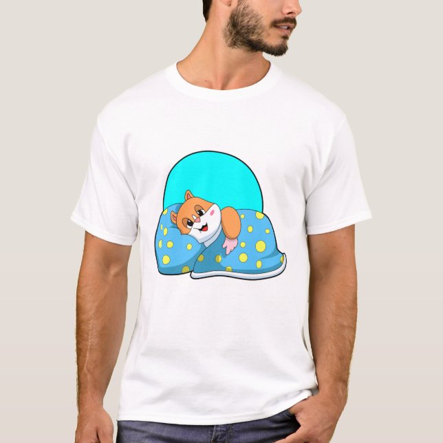 T-shirt Hamster au coucher avec couverture.PNG (Devant)