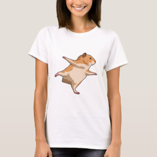 T-shirt Hamster au Yoga Stretching Legs
