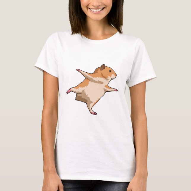 T-shirt Hamster au Yoga Stretching Legs (Devant)
